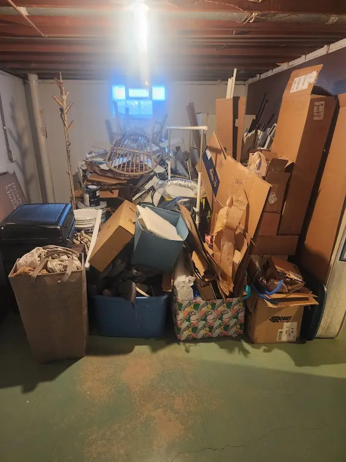 Roll-off dumpster container at job site for 20 Yard Dumpster Rental in Stafford